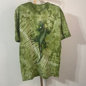 Tropic Joe’s- Green Iguana Tie-Dye Costa Rica Shirt-  Large